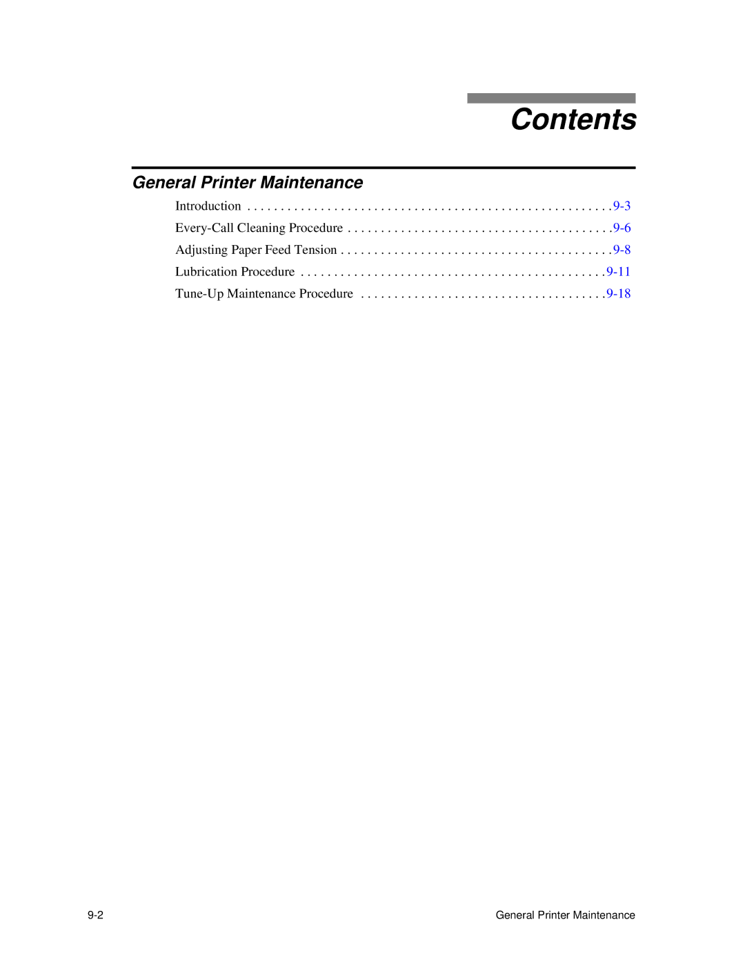 HP C30 manual General Printer Maintenance 