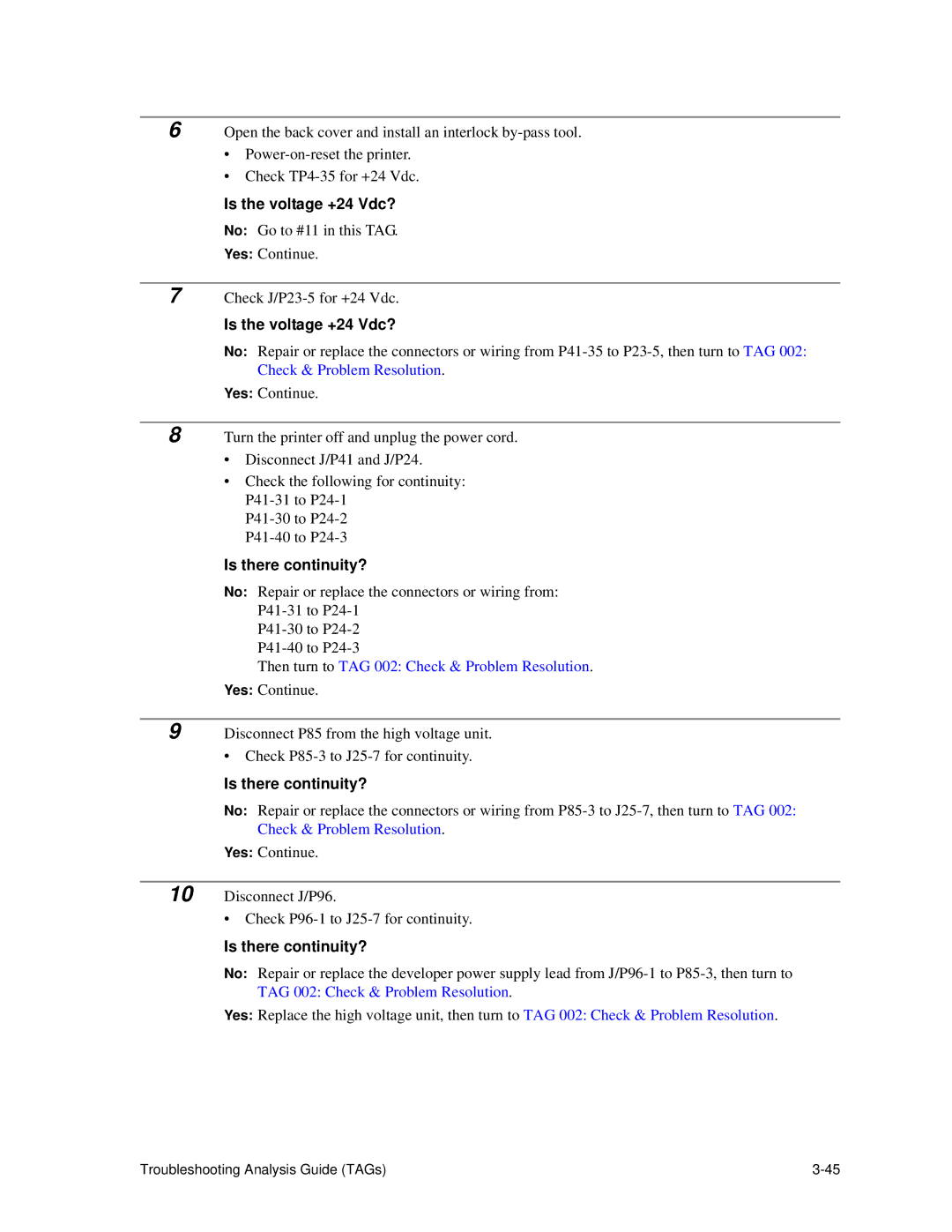 HP C30 manual Is the voltage +24 Vdc? 