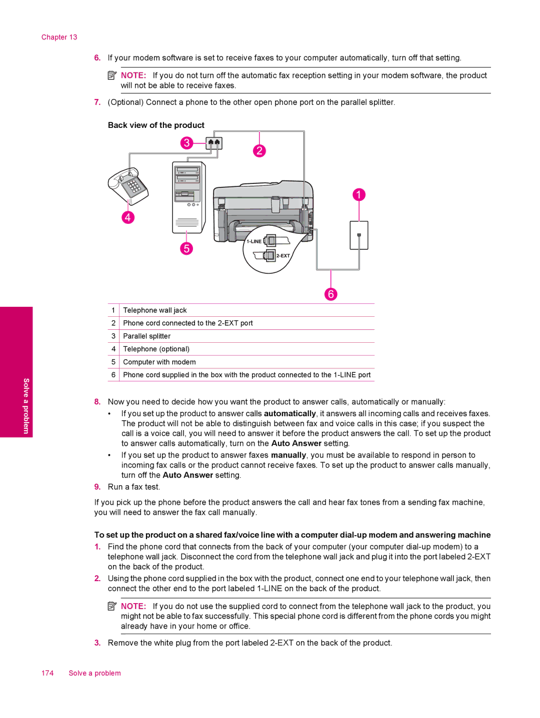 HP C309a manual Back view of the product 