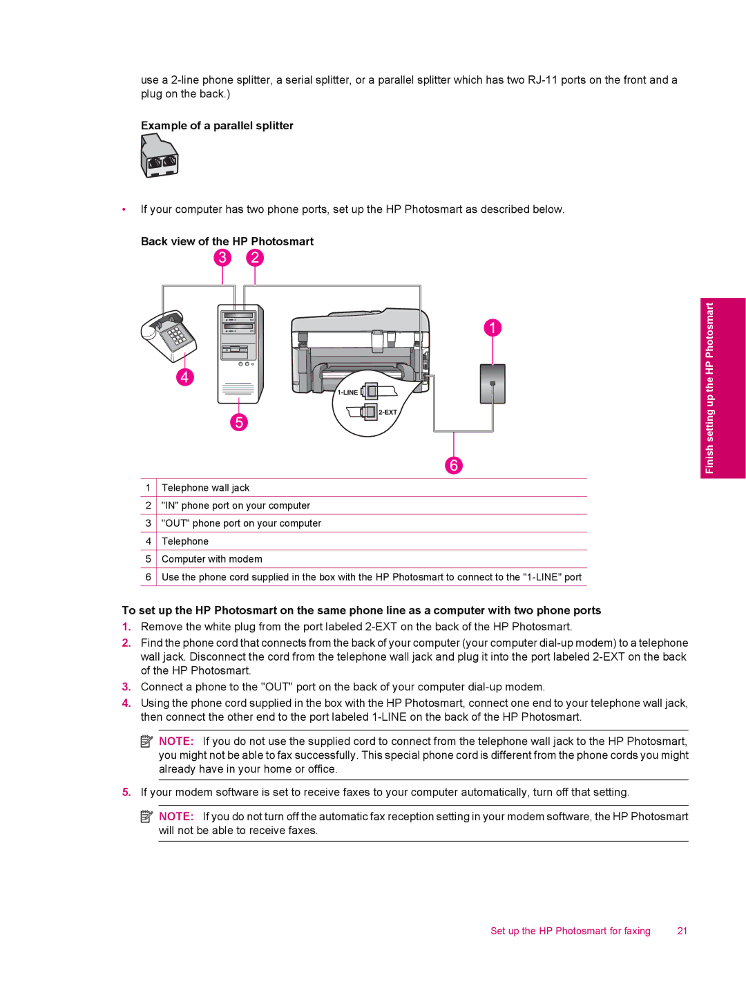 HP C309a manual Example of a parallel splitter 