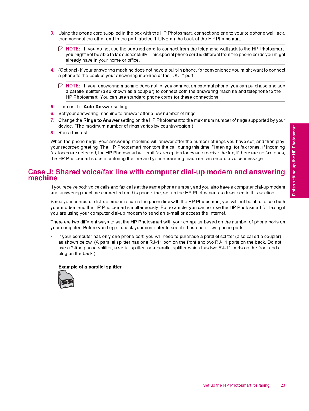 HP C309a manual Example of a parallel splitter 