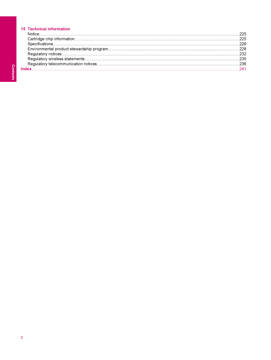 HP C309a manual Technical information 