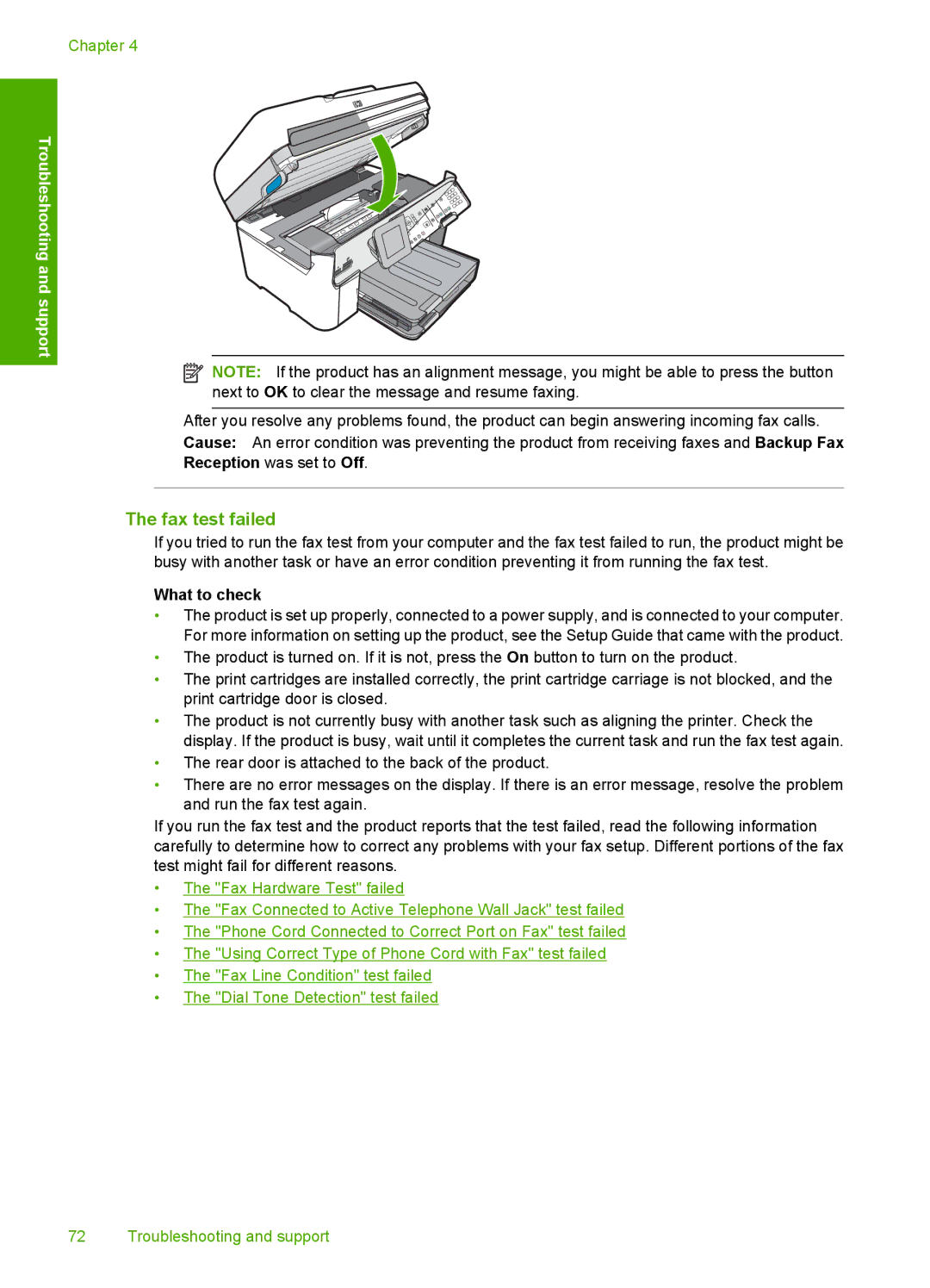 HP C309a manual Fax test failed, What to check 