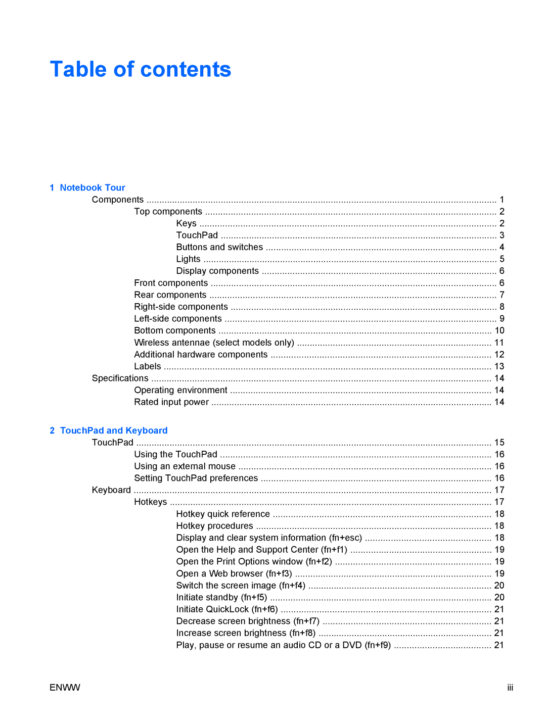 HP C303NR, C310EA, C305LA, C310EU, C300EU, C304NR, C301NR, C302NR, C318LA, C315LA, C399XX, C350EU manual Table of contents 