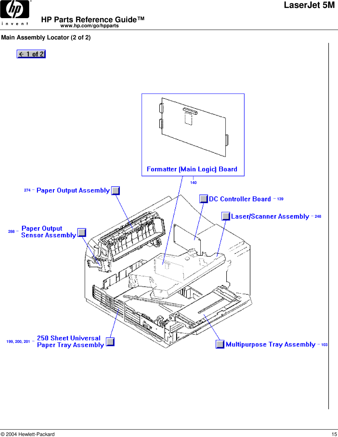 HP C3132A manual Main Assembly Locator 2 