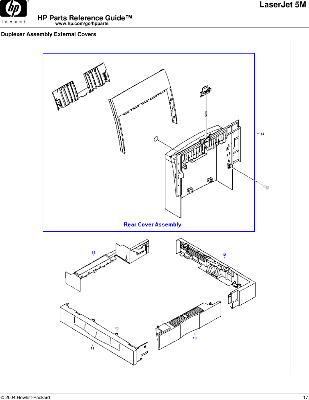 HP C3132A manual Duplexer Assembly External Covers 