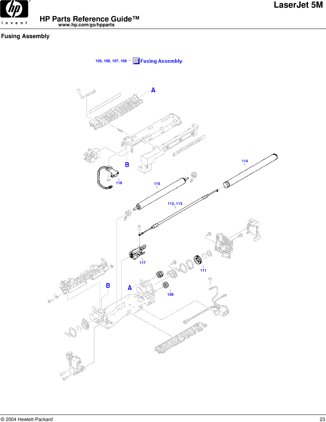 HP C3132A manual Fusing Assembly 