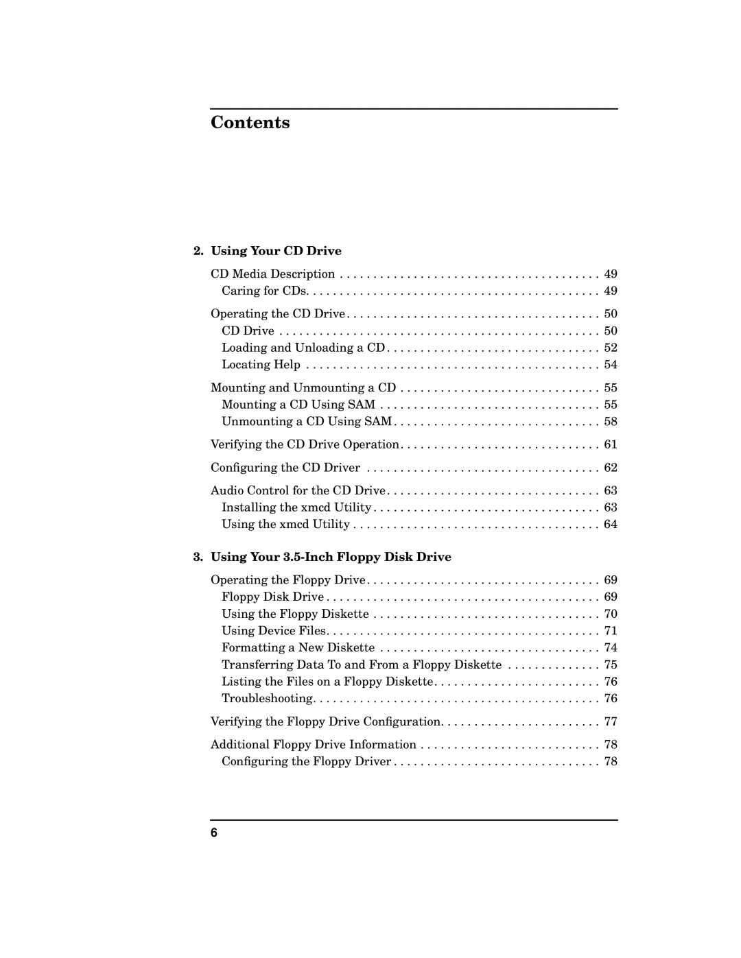 HP c3700 manual Using Your CD Drive, Using Your 3.5-Inch Floppy Disk Drive 