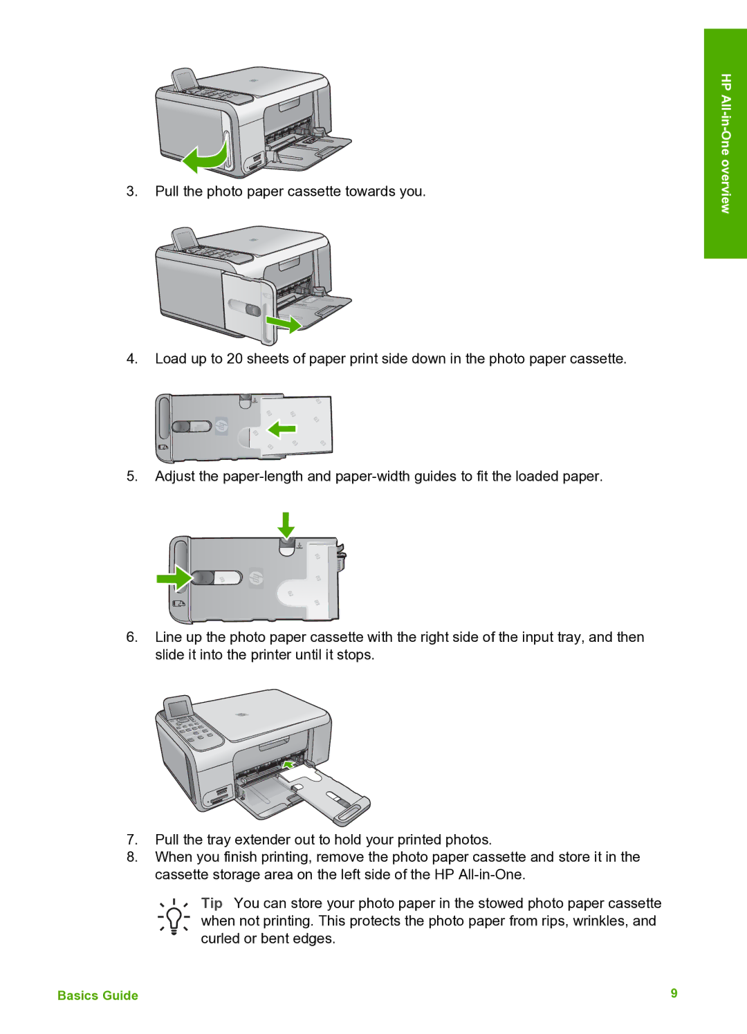 HP C4150, C4180, C4140 manual HP All-in-One overview 