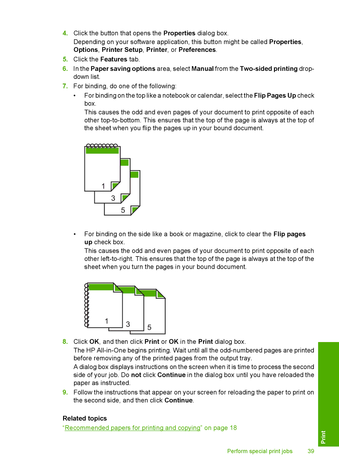 HP C4200 manual Recommended papers for printing and copying on 