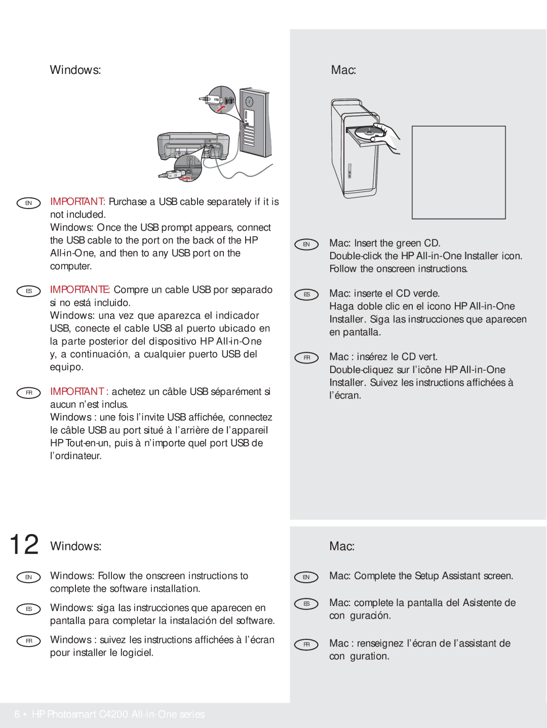 HP C4250, C4283, C4280, C4288, C4273, C4272, C4270, C4210, C4240 manual 11b, Windows, Mac 