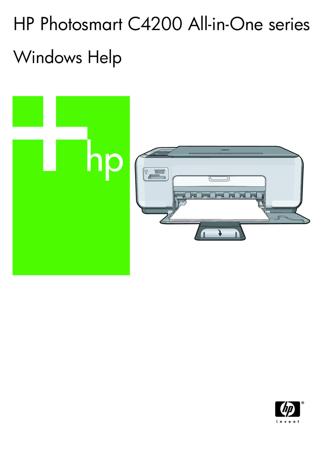 HP C4280, C4283, C4288, C4275, C4273, C4272, C4270, C4210, C4240 manual HP Photosmart C4200 All-in-One series 