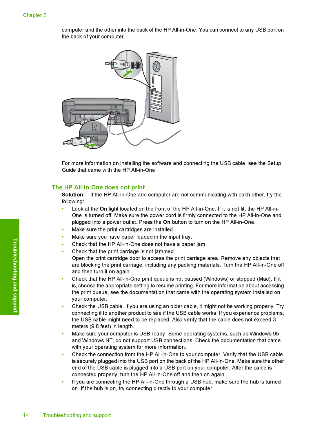 HP C4283, C4288, C4275, C4273, C4270, C4250, C4210, C4240 manual HP All-in-One does not print 