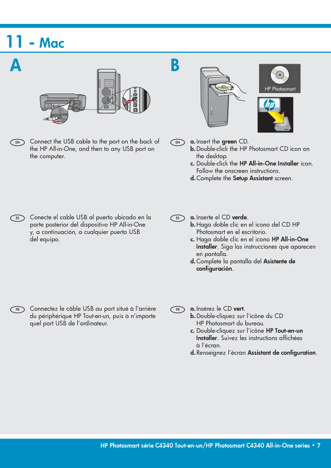 HP C4342 manual Mac 