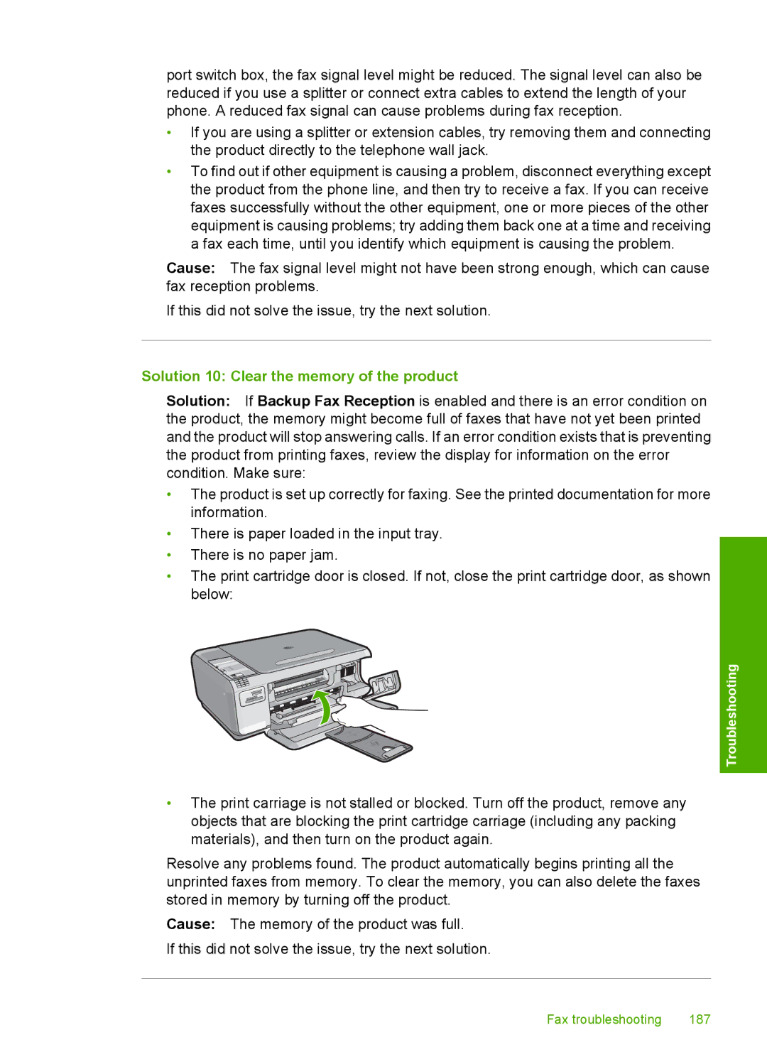 HP C4344, C4342 manual Solution 10 Clear the memory of the product 