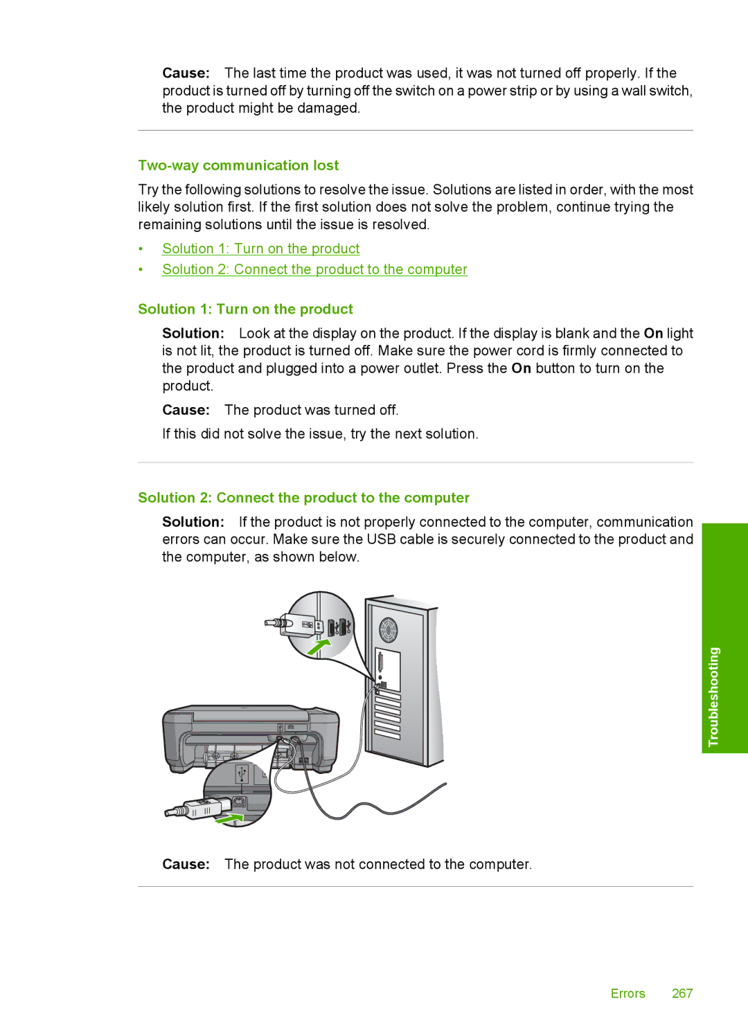 HP C4344, C4342 manual Two-way communication lost 