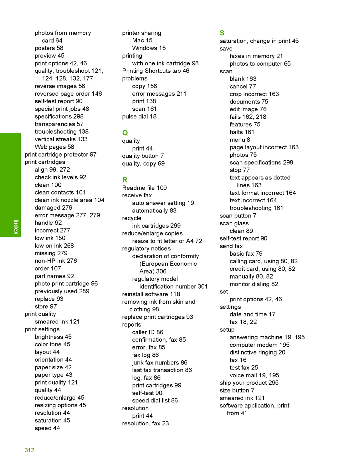 HP C4342, C4344 manual 312 