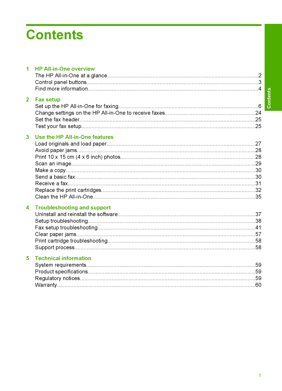 HP C4344 manual Contents 