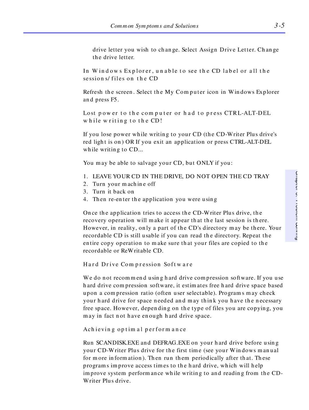 HP C4380-90100 manual Hard Drive Compression Software, Achieving optimal performance 