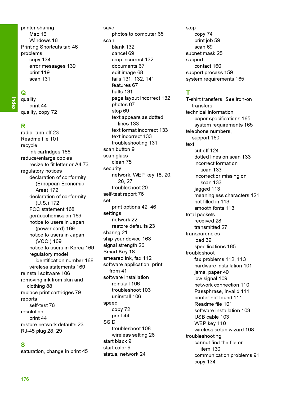 HP C4380, C4390, C4385 manual 176 