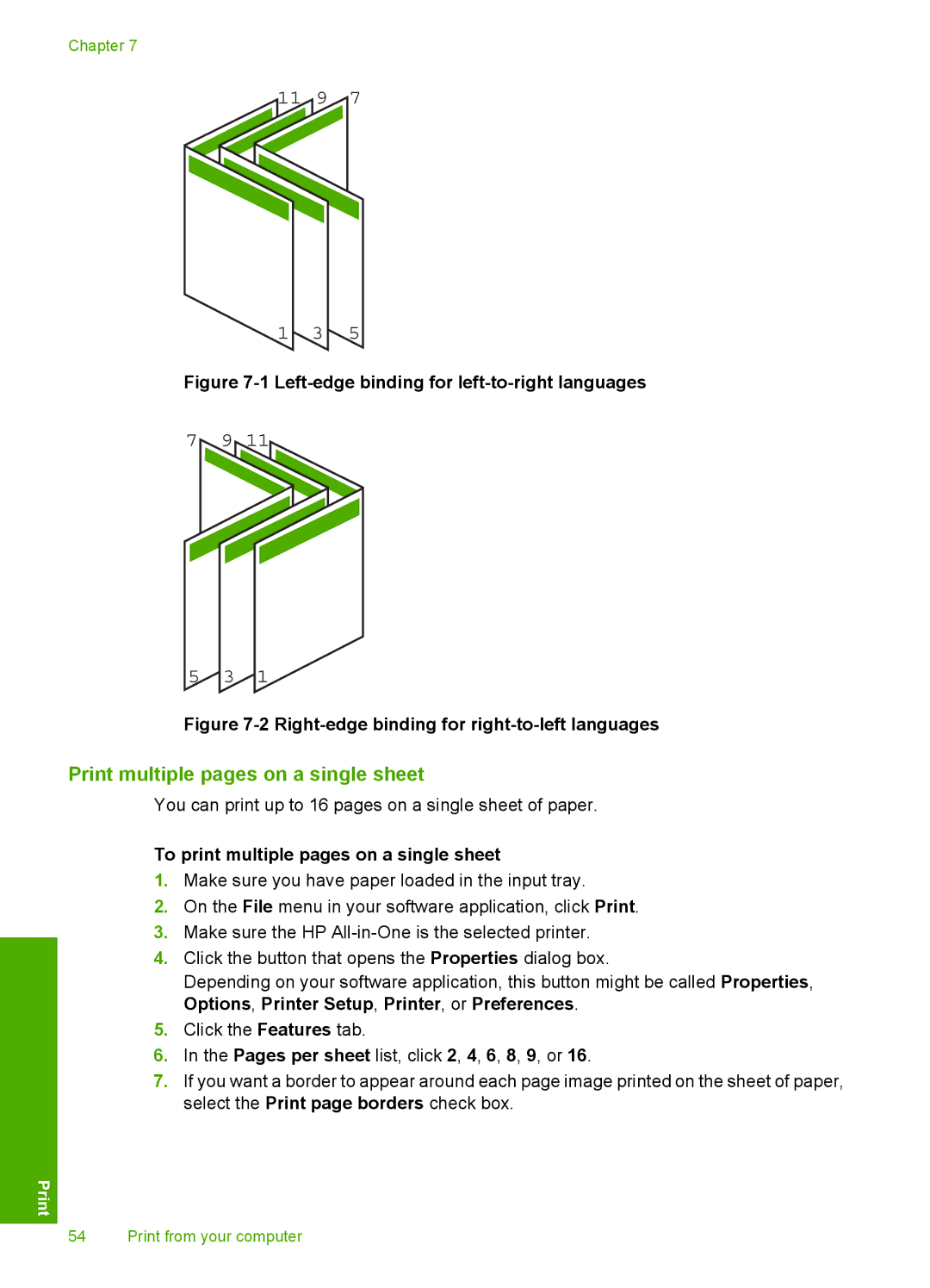 HP C4390, C4380, C4385 manual Print multiple pages on a single sheet, To print multiple pages on a single sheet 