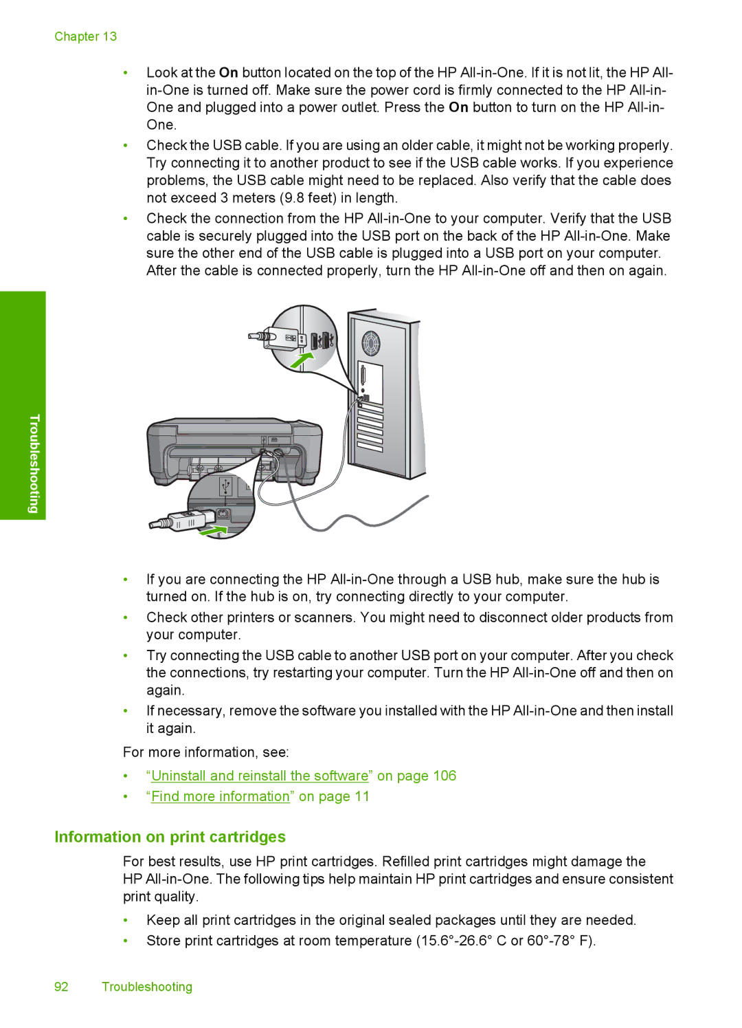 HP C4380, C4390, C4385 manual Information on print cartridges 