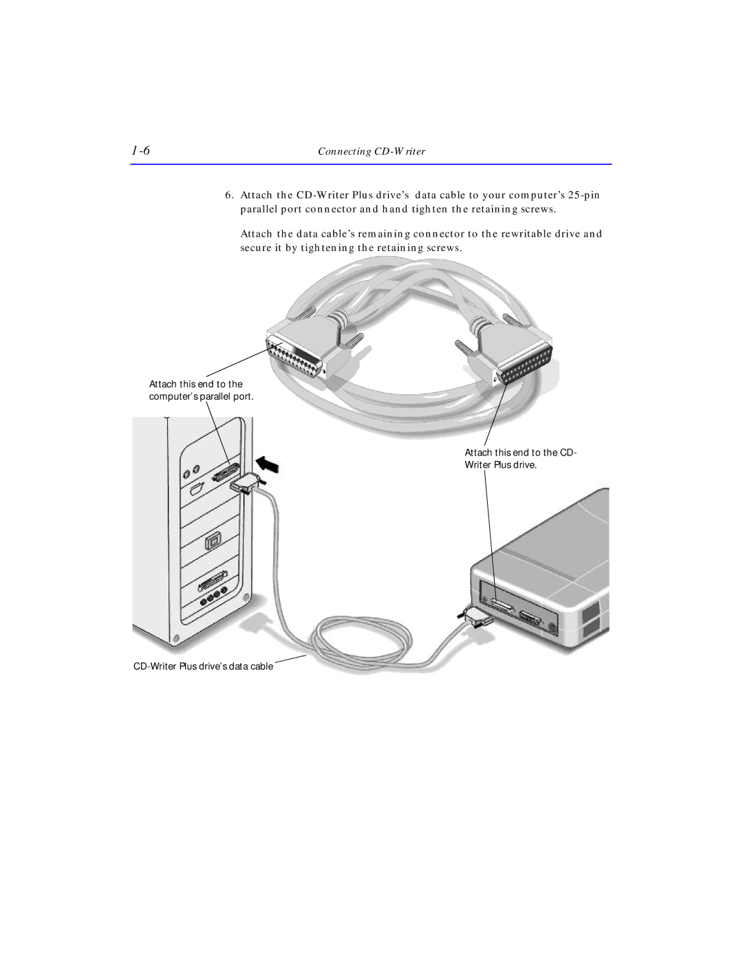 HP C4381-90100 manual Connecting CD-Writer 