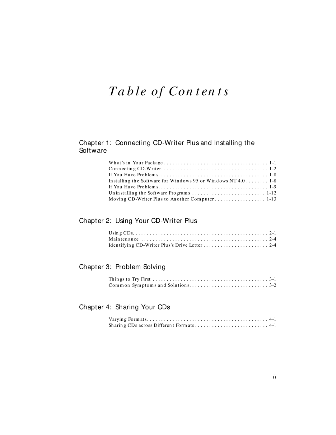 HP C4381-90100 manual Table of Contents 