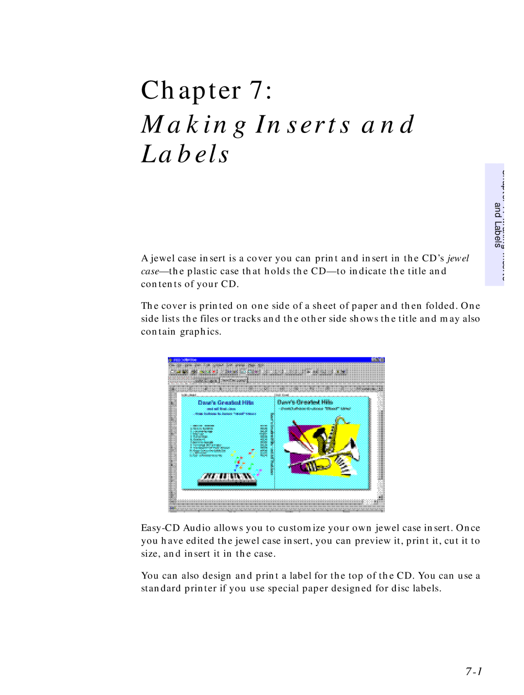 HP C4381-90100 manual Making Inserts Labels 