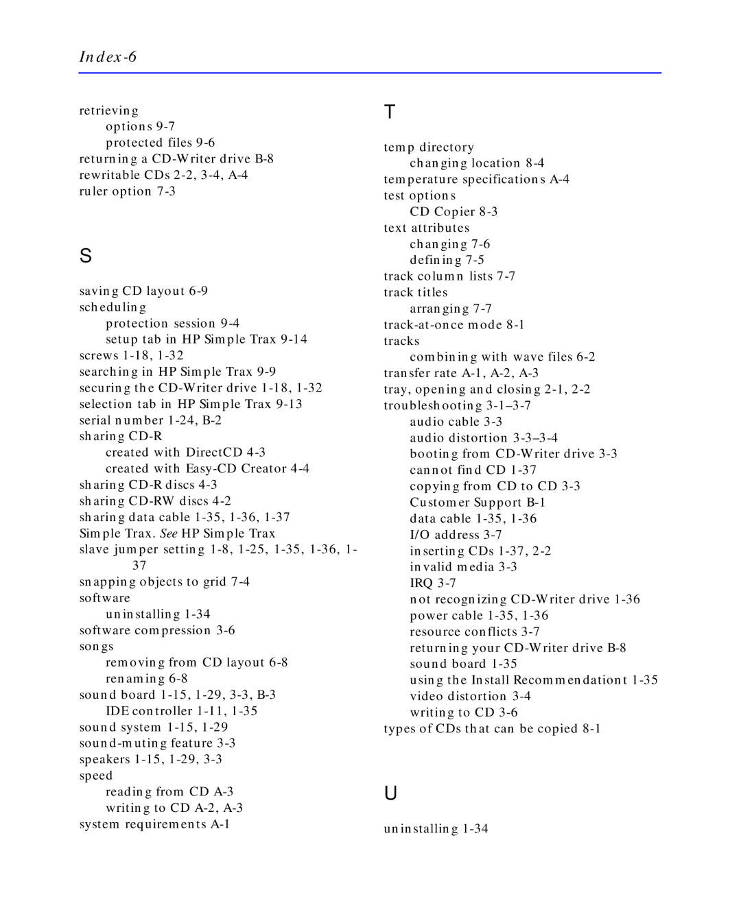 HP C4392-90100 manual Index-6 