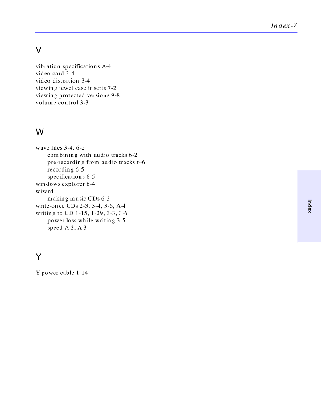 HP C4392-90100 manual Index-7 