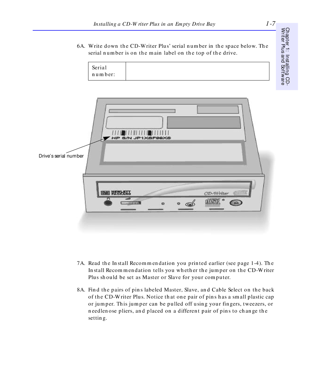 HP C4392-90100 manual Serial Number 