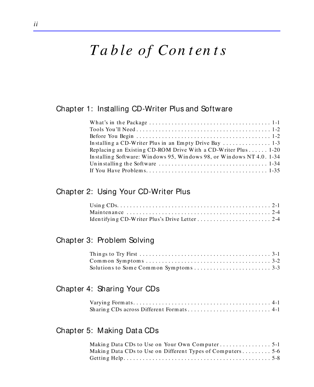 HP C4392-90100 manual Table of Contents 