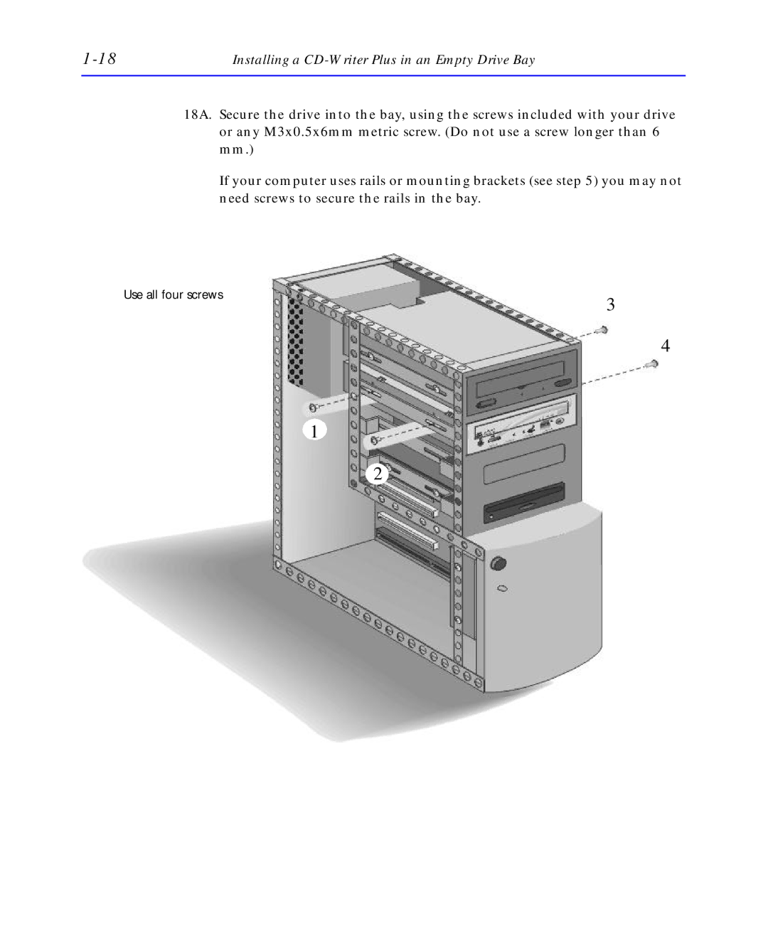 HP C4392-90100 manual Use all four screws 