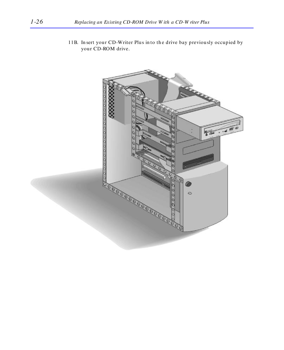 HP C4392-90100 manual Replacing an Existing CD-ROM Drive With a CD-Writer Plus 