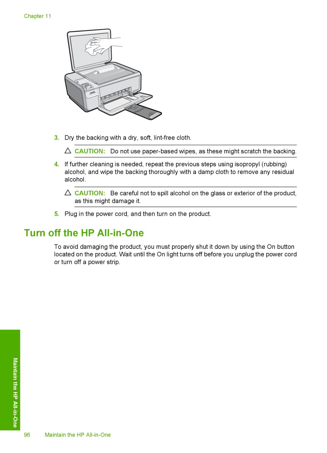 HP C4599, C4580 manual Turn off the HP All-in-One 