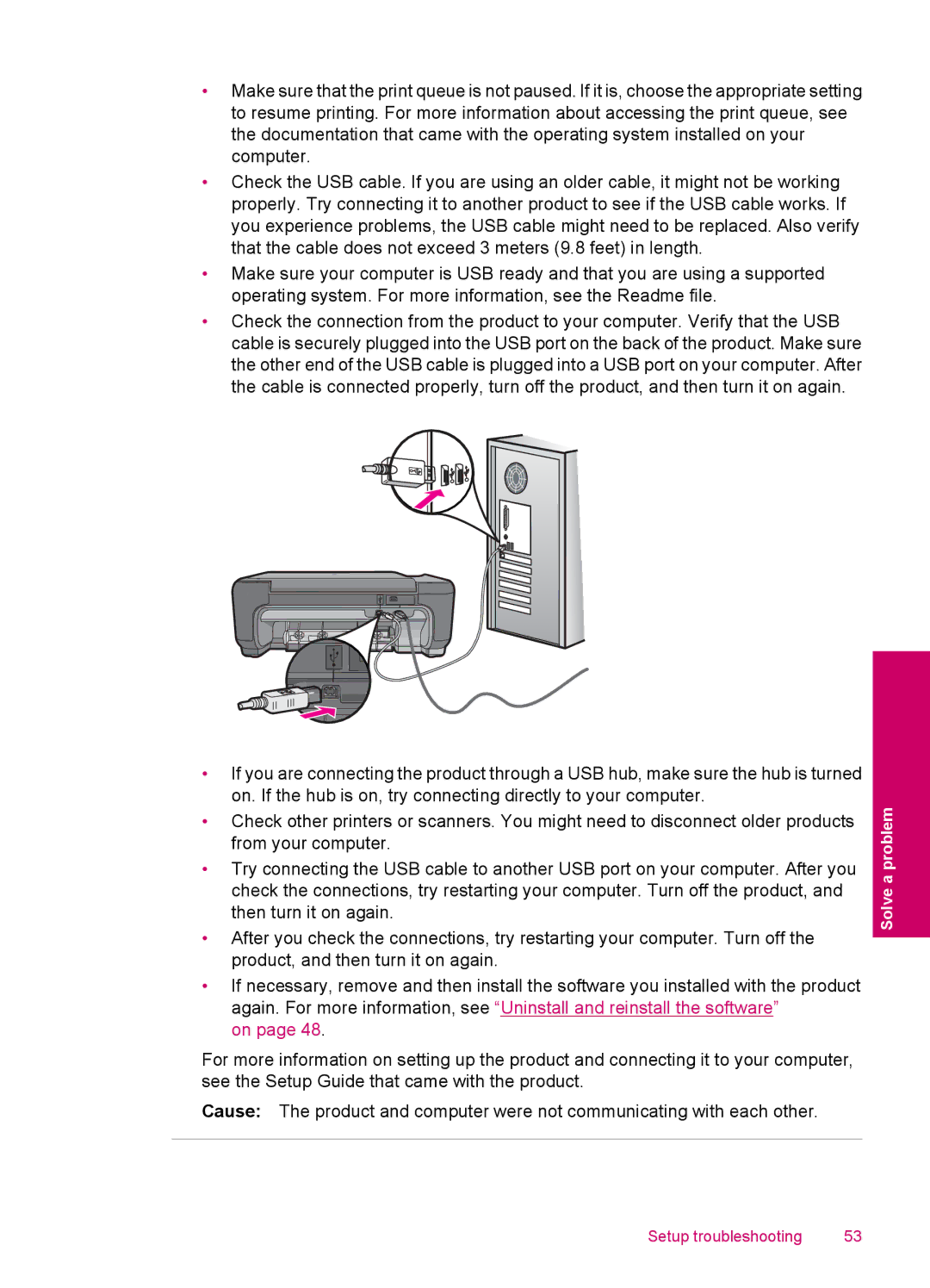 HP C4680, C4600 manual Solve a problem 