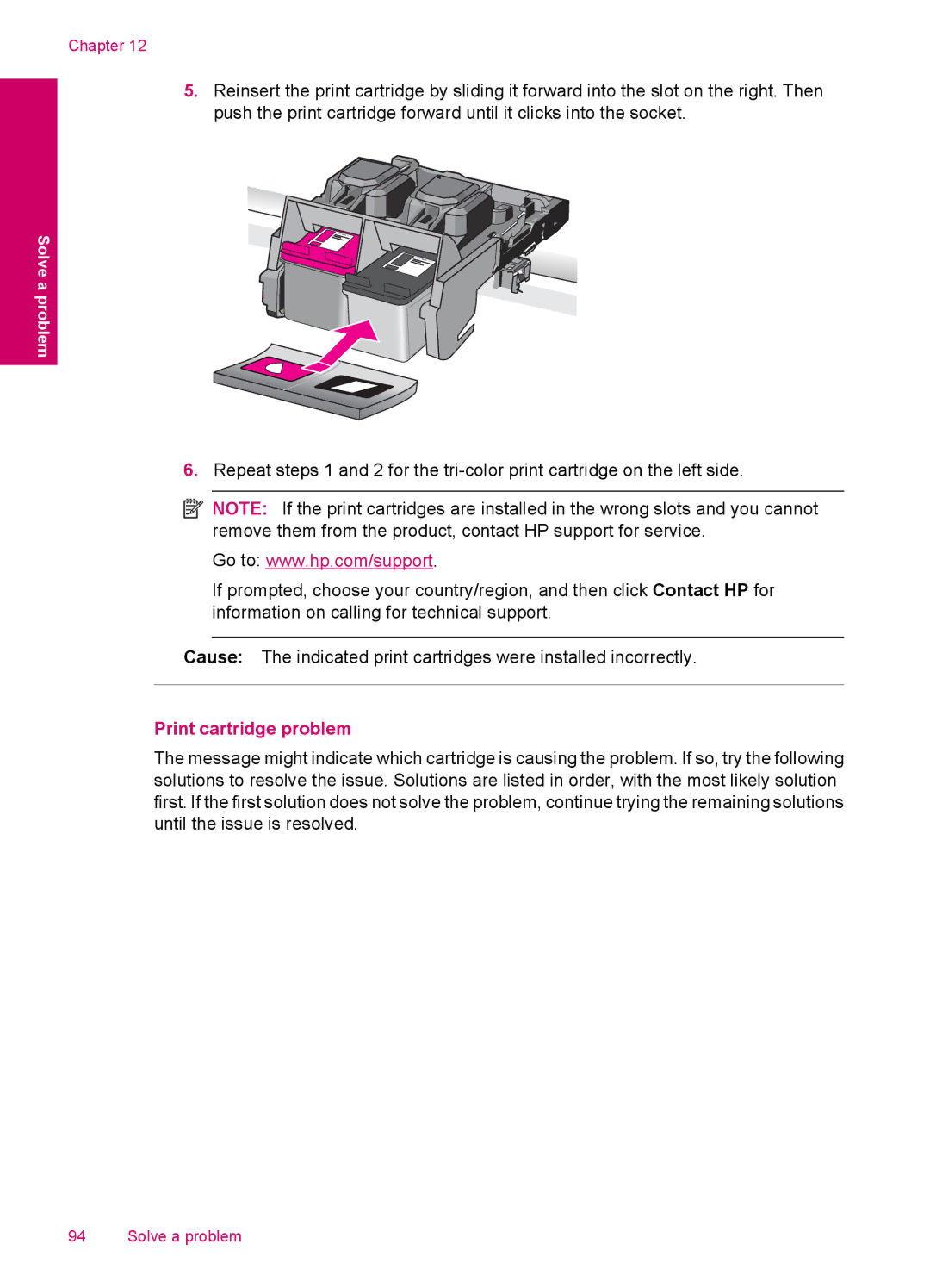 HP C4750, C4795, C4780, C4740 manual Print cartridge problem 