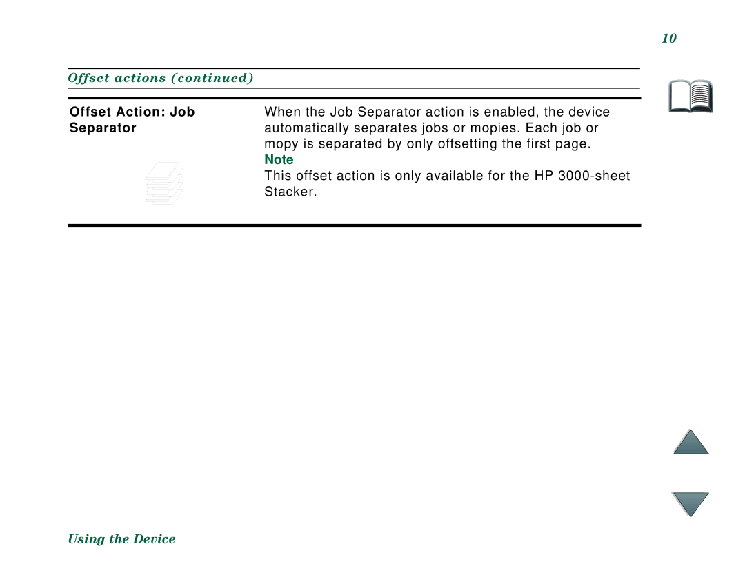 HP C4788x, C4779x manual Offset Action Job, Separator 