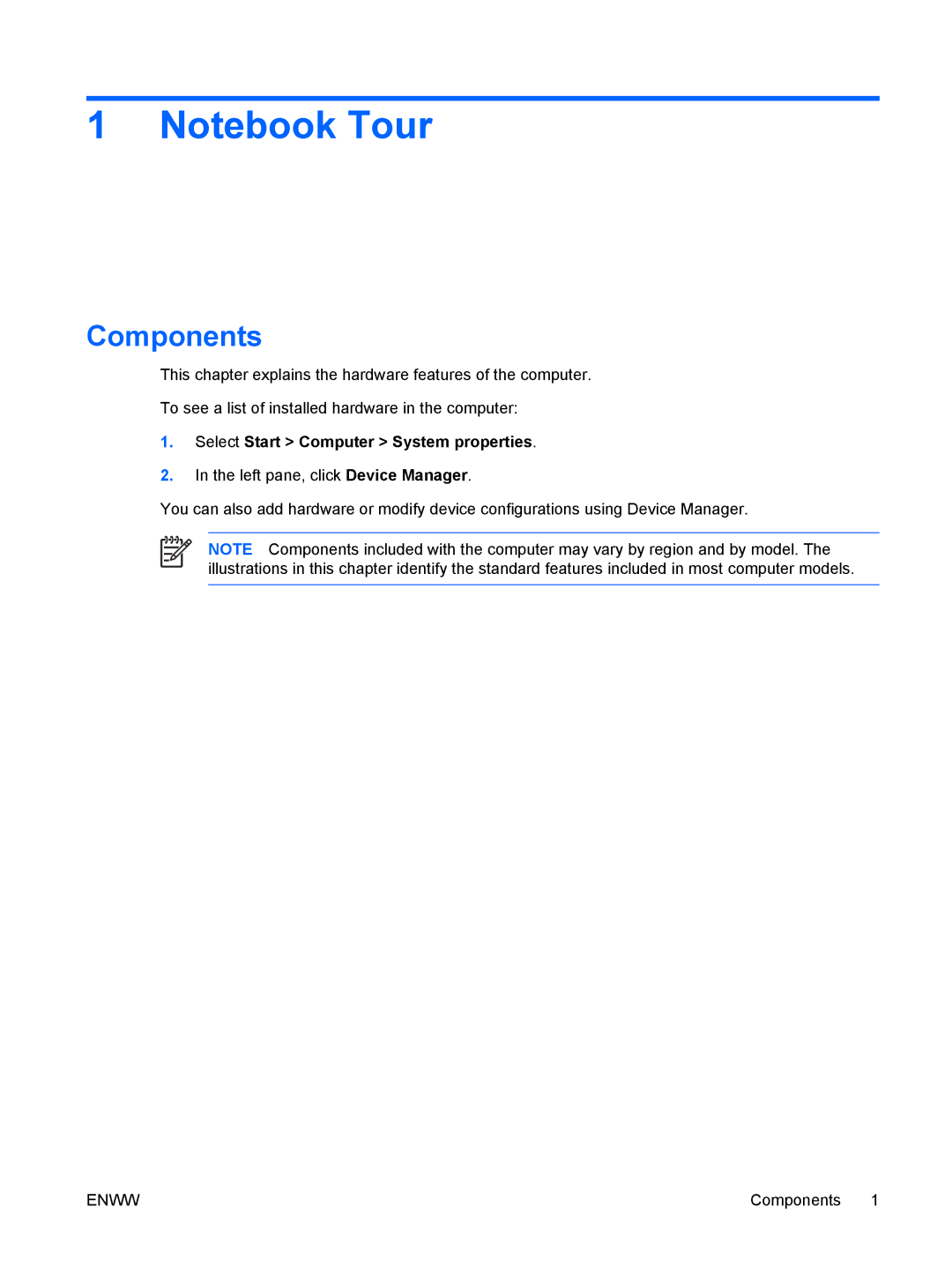 HP C509NR, c500, C500T, C506CA, C507US, C504US, C508US, C540EA, C502US, C503WM Components, Select Start Computer System properties 