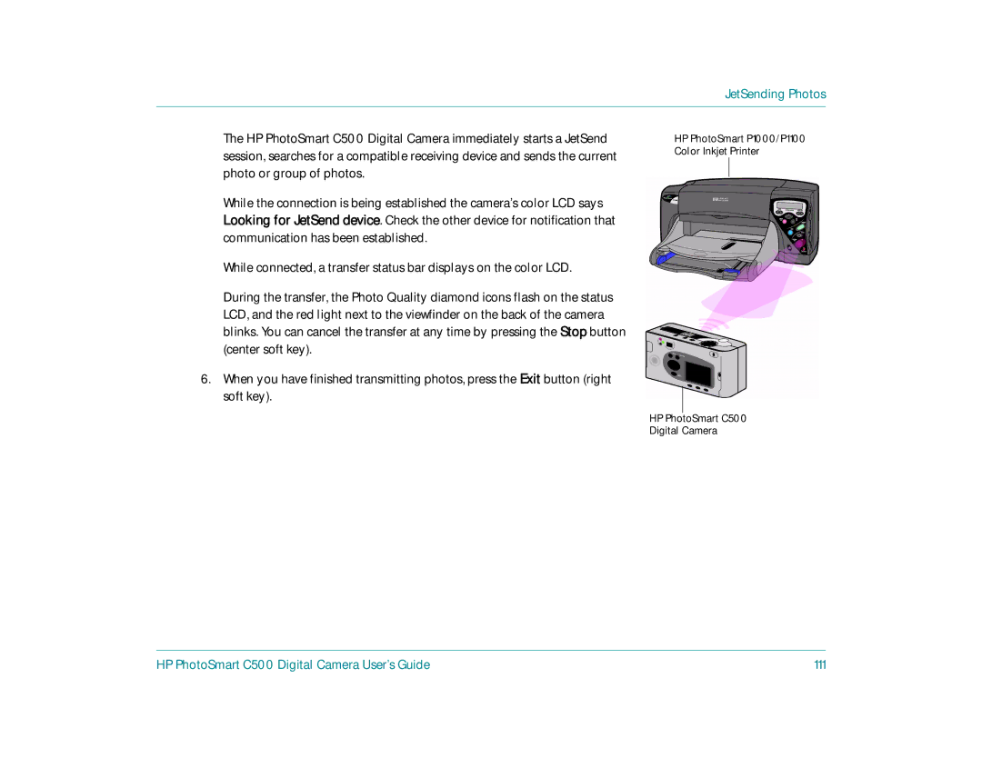 HP c500 manual HP PhotoSmart C500 Digital Camera User’s Guide 111 