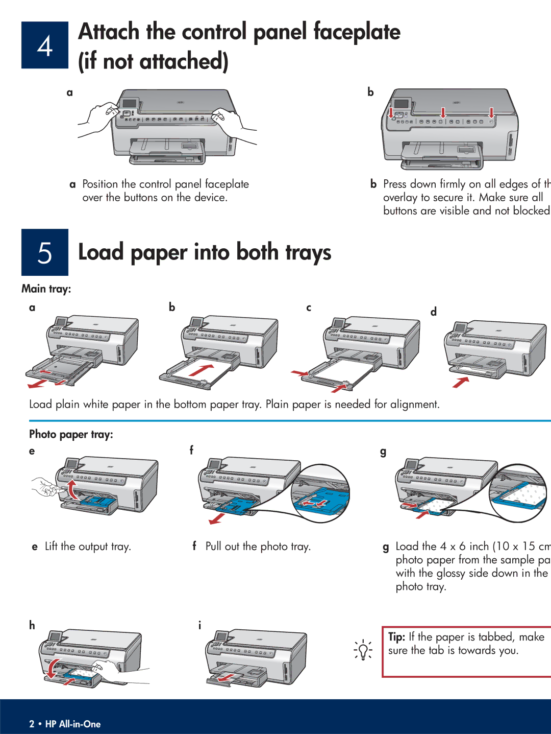 HP C5150, C5140, C5180 manual If not attached, Load paper into both trays 