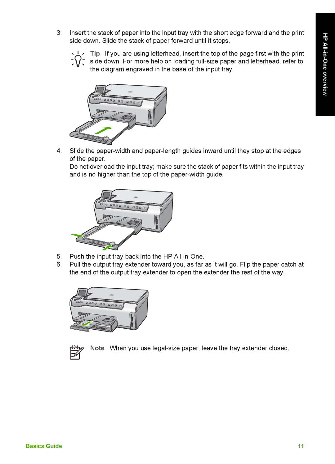 HP C5150, C5140, C5180 manual HP All-in-One overview 