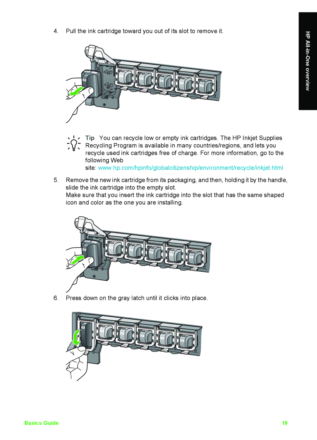 HP C5180, C5140, C5150 manual HP All-in-One overview 