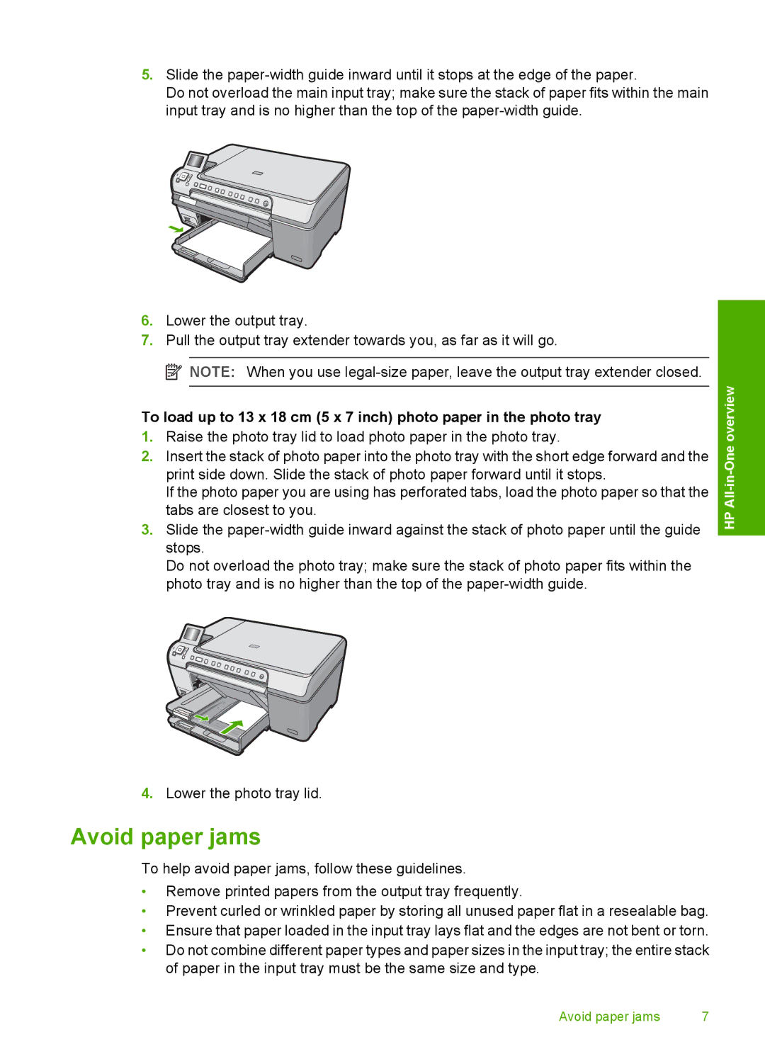 HP C5280, C5240, C5250 manual Avoid paper jams 