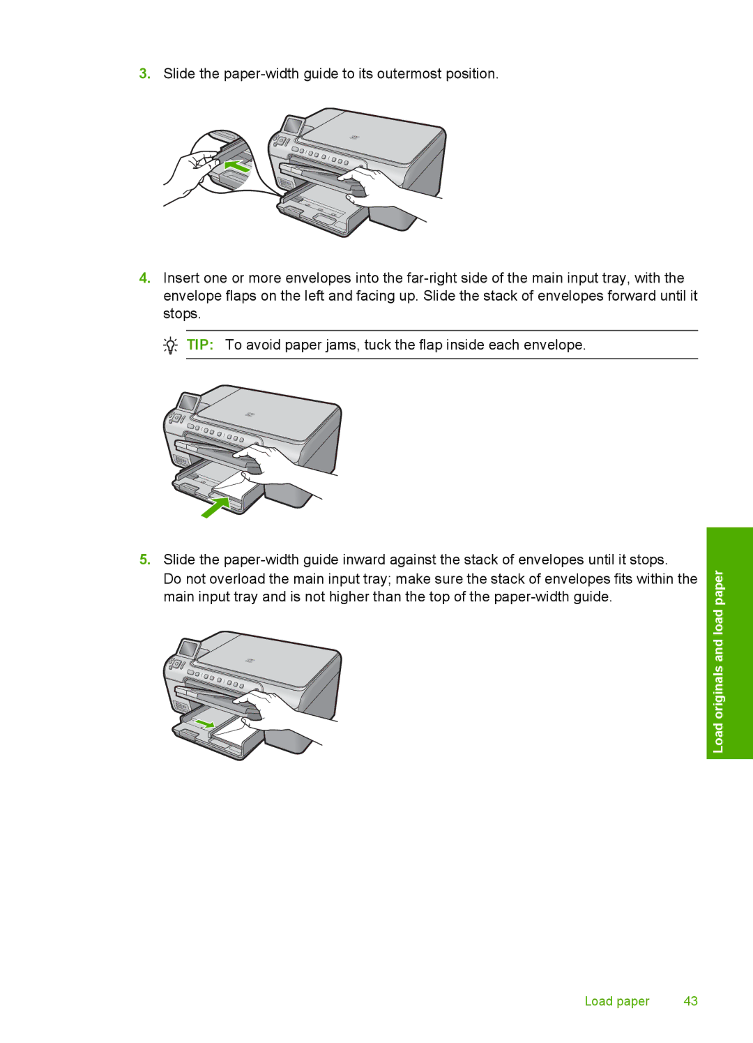 HP C5500 manual Load originals and load paper 