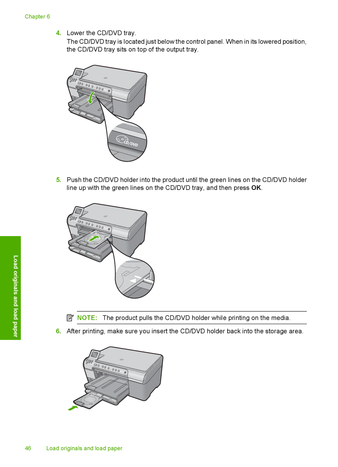 HP C5500 manual Load originals and load paper 