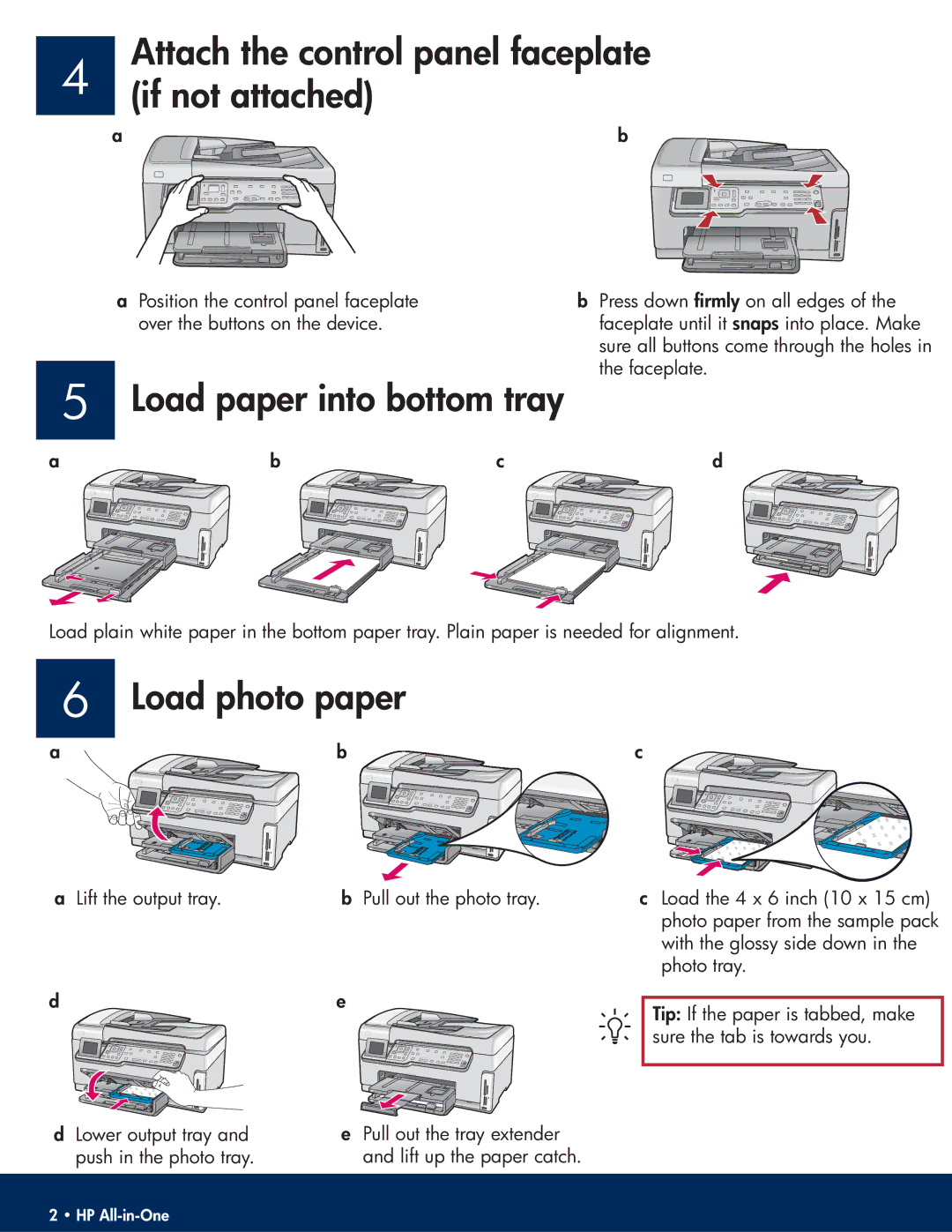 HP C6180, C6150 manual If not attached, Load paper into bottom tray, Load photo paper 