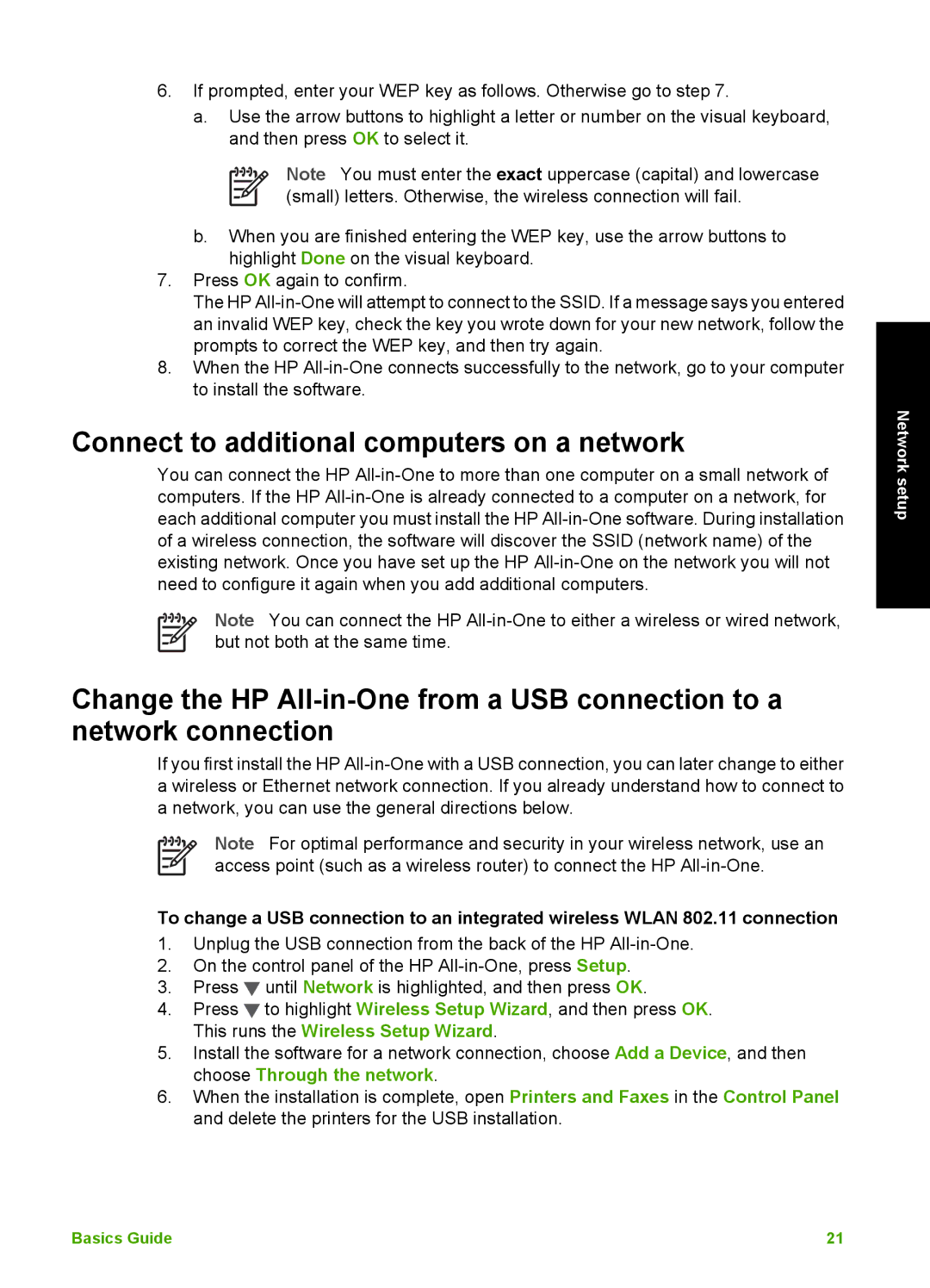 HP C6180, C6150 manual Connect to additional computers on a network 