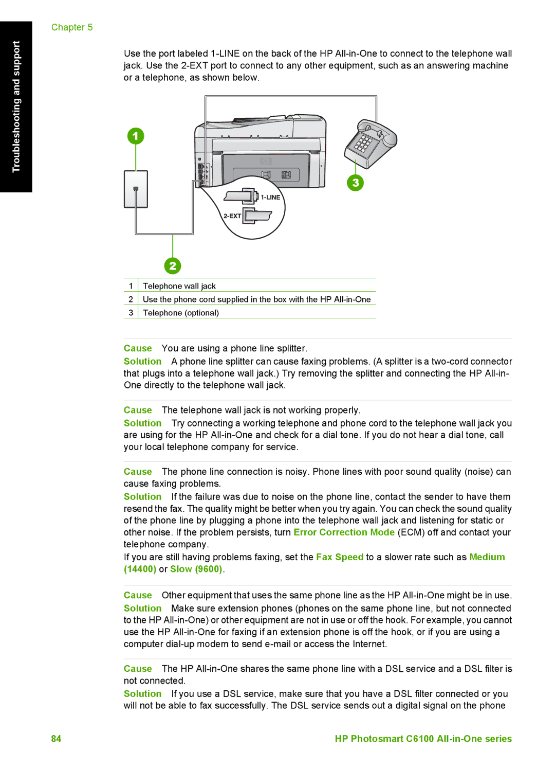 HP C6150, C6180 manual Troubleshooting and support 